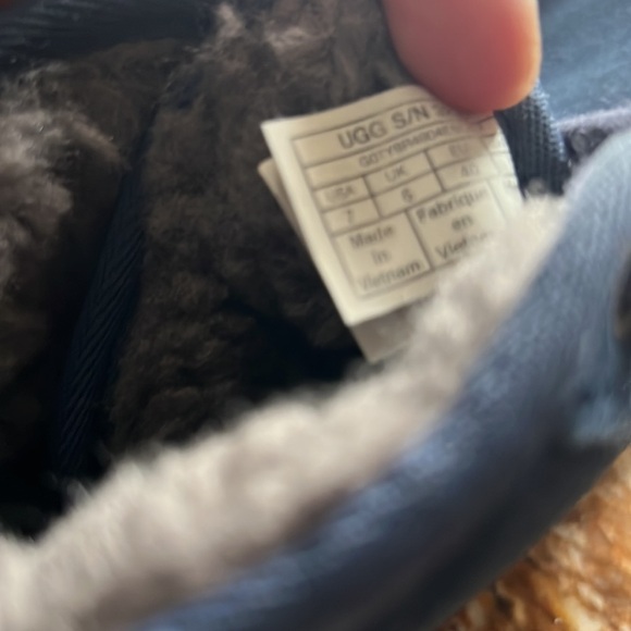 UGG Neumal Navy Blue Sherpa Lined Boots Size 7 - Picture 6 of 6